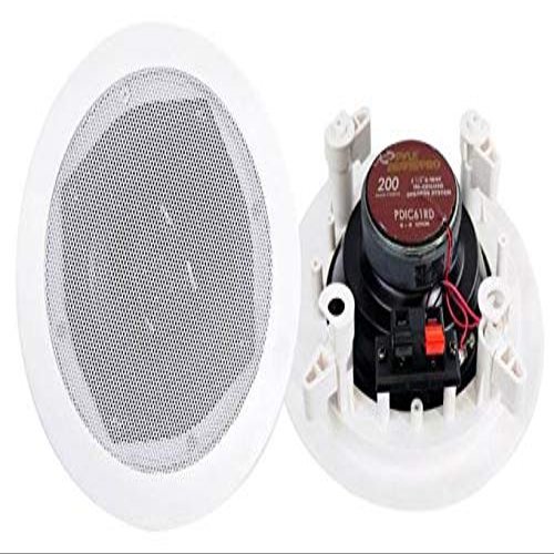 Pyle PDIC61RD 6.5" 200W in-Ceiling/Wall Speaker System, 16 Pack  2-Way Flush Mount Home Audio Speakers, White
