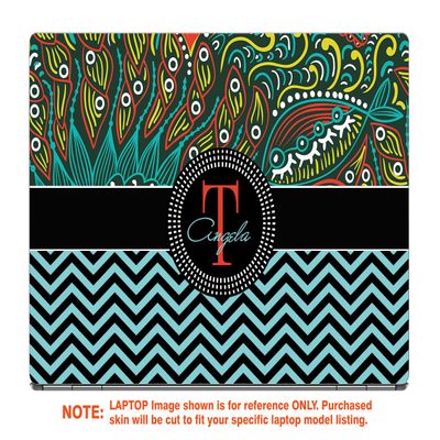 Decalrus - Protective Decal for The HP Envy X360 13M-AG0001DX (13.3" Screen) Laptop with Customized Monogram HPenvy13M_AG0001dx-Monogram36