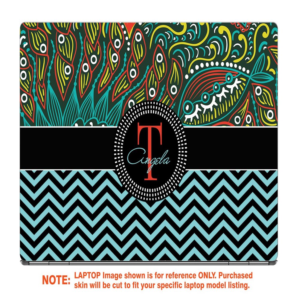 Decalrus - Protective Decal for The HP Envy X360 13M-AG0001DX (13.3" Screen) Laptop with Customized Monogram HPenvy13M_AG0001dx-Monogram36