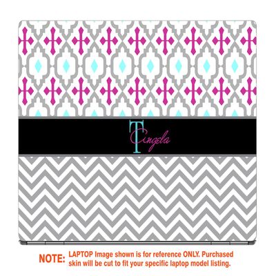 Decalrus - Protective Decal for The HP Pavilion X360 14M-CD0001DX (14" Screen) Laptop with Customized Monogram HPpavillion14m_CD0001dx-Monogram24