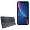 BoxWave Keyboard Compatible with Apple iPhone XR - SlimKeys Bluetooth Keyboard, Portable Thin with Chiclet-Style Keys - Jet Black