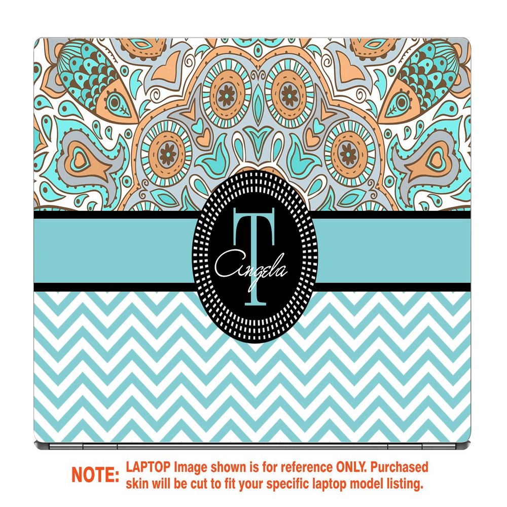 Decalrus - Protective Decal for The HP Envy X360 13M-AG0001DX (13.3" Screen) Laptop with Customized Monogram HPenvy13M_AG0001dx-Monogram30