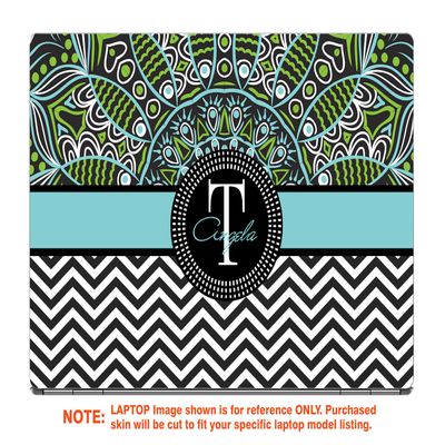 Decalrus - Protective Decal for The HP Pavilion X360 14M-CD0001DX (14" Screen) Laptop with Customized Monogram HPpavillion14m_CD0001dx-Monogram33