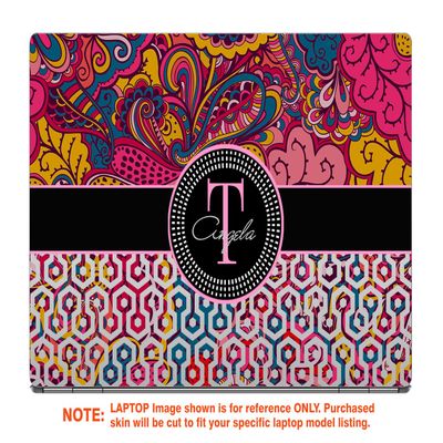 Decalrus - Protective Decal for The HP Envy X360 13M-AG0001DX (13.3" Screen) Laptop with Customized Monogram HPenvy13M_AG0001dx-Monogram31
