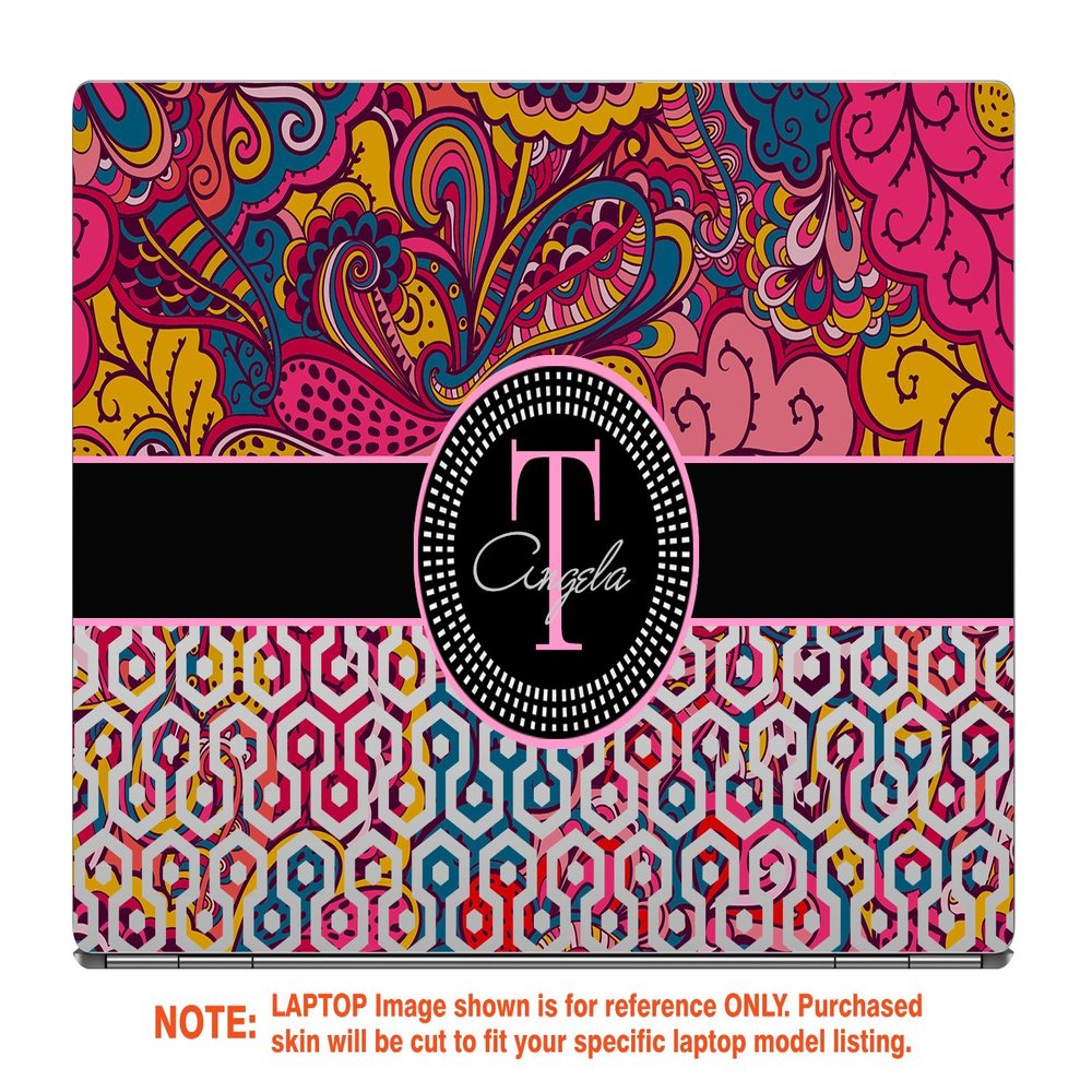 Decalrus - Protective Decal for The HP Envy X360 13M-AG0001DX (13.3" Screen) Laptop with Customized Monogram HPenvy13M_AG0001dx-Monogram31