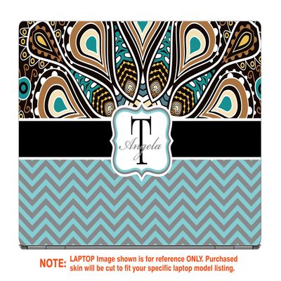 Decalrus - Protective Decal for The HP Envy X360 13M-AG0001DX (13.3" Screen) Laptop with Customized Monogram HPenvy13M_AG0001dx-Monogram18