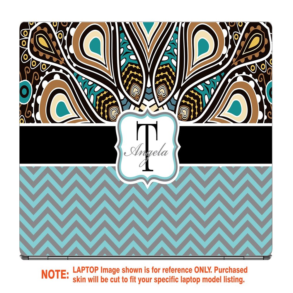 Decalrus - Protective Decal for The HP Envy X360 13M-AG0001DX (13.3" Screen) Laptop with Customized Monogram HPenvy13M_AG0001dx-Monogram18