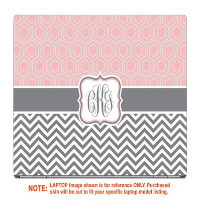 Decalrus - Protective Decal for The HP Envy 17M-BW0013DX (17.3" Screen) Laptop with Customized Monogram HPenvy17m_bw0013dx-Monogram6