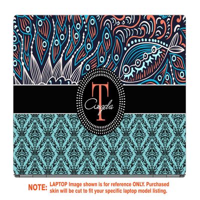 Decalrus - Protective Decal for The Lenovo Legion Y530 (15.6" Screen) Laptop with Customized Monogram LElegionY530-Monogram37