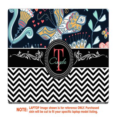 Decalrus - Protective Decal for The HP Envy 17M-BW0013DX (17.3" Screen) Laptop with Customized Monogram HPenvy17m_bw0013dx-Monogram38