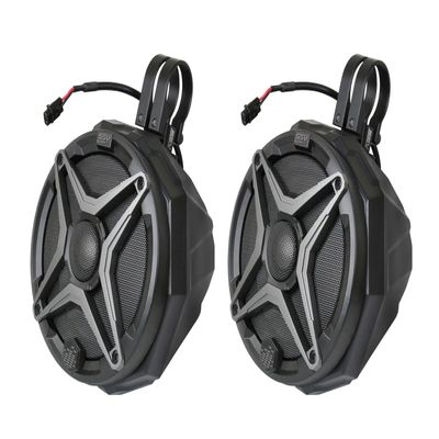 SSV Works 180-US2-C65 Universal 6.5in. Cage-Mount Speaker Pods for ATVs/UTVS and Other Off Road Vehicles (US2-C65A SSV Works Loaded w/ 1.85" Clamps)