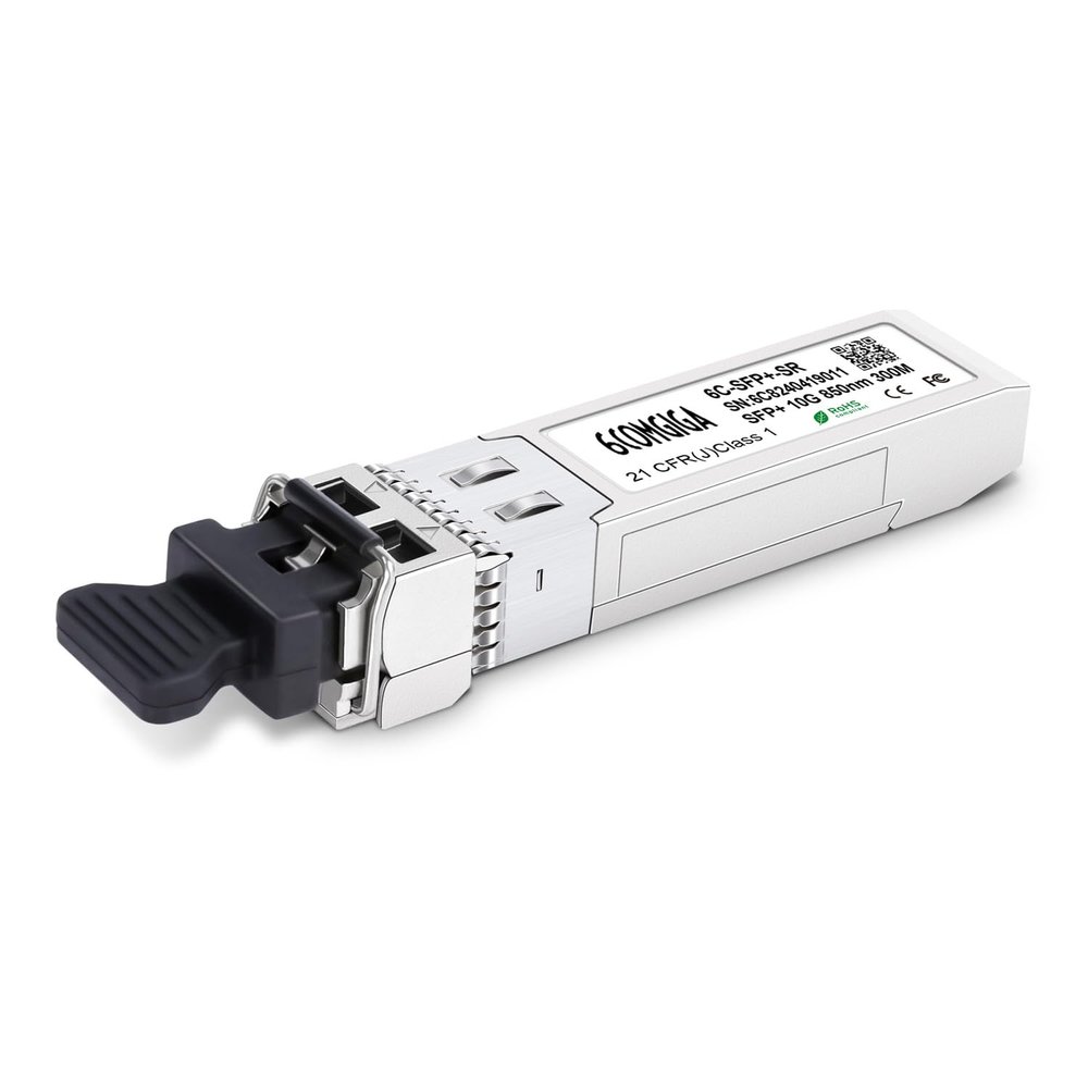 6COM 6COMGIGA 10GBase-SR SFP+ Transceiver, 10G LC 850nm Multi-Mode Module, up to 300 Meters, for HP J9150A and Other Open Switches