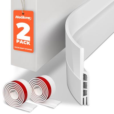 Holikme Door Draft Stopper 2-Pack, Under Door Seal for Bottom Gap Filler