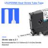 USUPERINK 2 Pack Compatible for Brother HSe-241 HSe241 HS-241 HS241 17.7mm Black on White Heat Shrink Tube Label Tape use in PT-D400 PT-D600 PT-E300 PT-E500 PT-P750WVP Label Maker (0.69''x 4.92ft) view 2