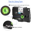 USUPERINK 2 Pack Compatible for Brother HSe-241 HSe241 HS-241 HS241 17.7mm Black on White Heat Shrink Tube Label Tape use in PT-D400 PT-D600 PT-E300 PT-E500 PT-P750WVP Label Maker (0.69''x 4.92ft) view 3
