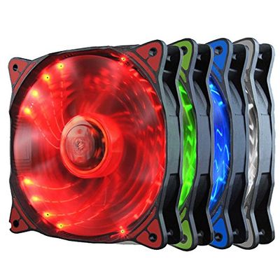 Ochoos F1211 120mm 3 Pin 16Pcs LED Light PC Computer Cooler Cooling Fan - (Color: Red)