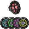 KICKER 45KMF104 10" Weather-Proof Subwoofer for Freeair Applications 45KMG10C 10" LED Grille (Charcoal) view 1