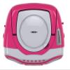 HDi Audio Sport Portable Stereo CD Boombox CD-518 Pink Portable CD Player with AM/FM Radio and Aux Line-in Boombox White/Pink view 3
