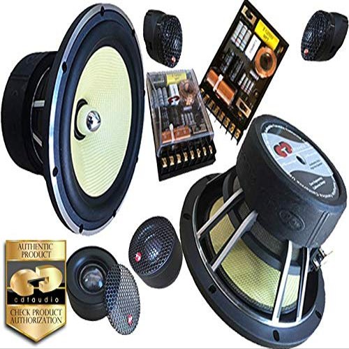 CDT Audio ES-62AS Kevlar 6.5-Inch 2 Way Audiophile Component Set with Dual Tweeters 250W RMS 2 Ohm