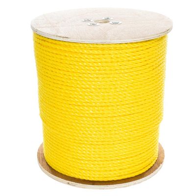 Paracord Planet Three Strand Twisted Polypropylene Rope Indoor and Outdoor Uses (3/8 Inch X 300 Feet, Yellow)
