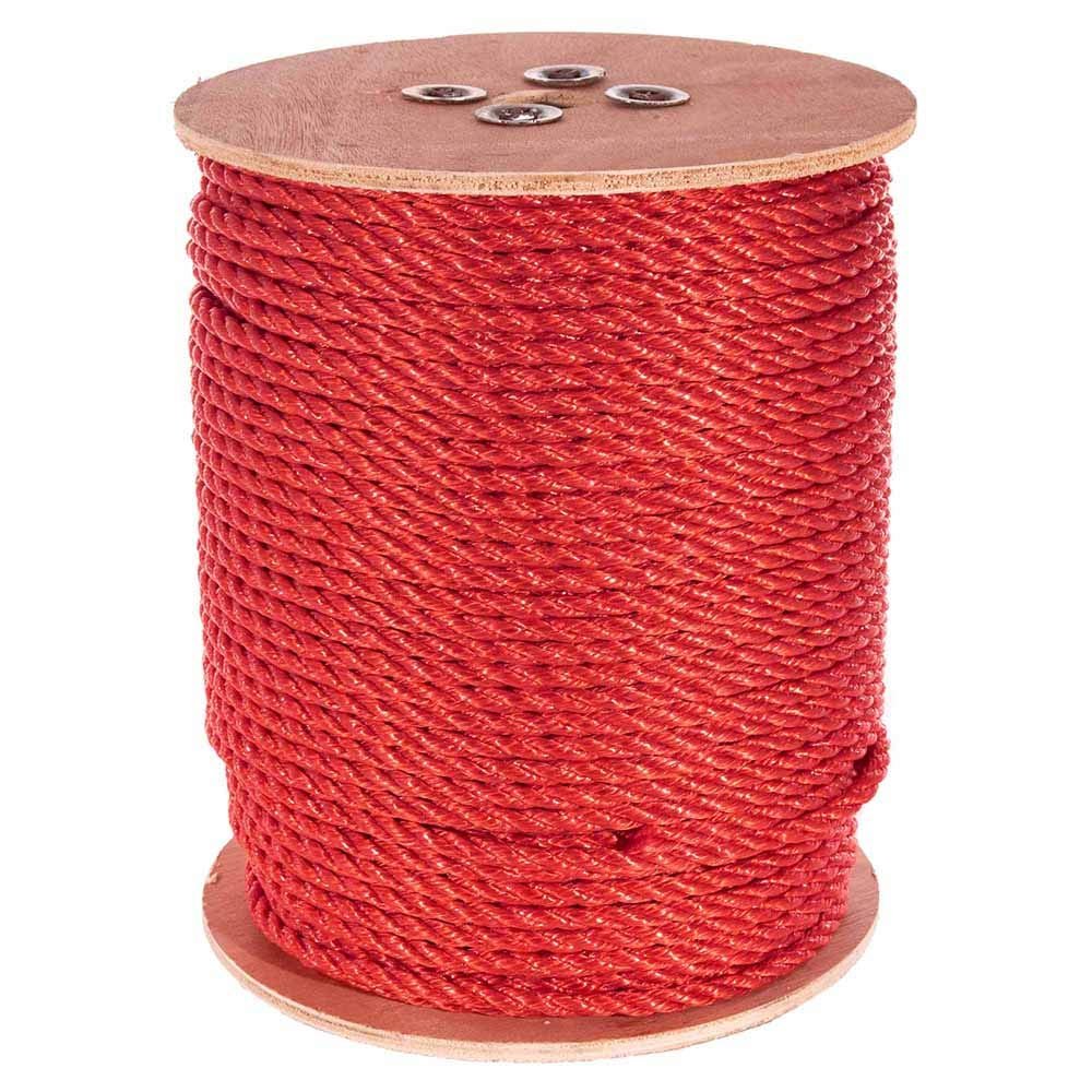 Paracord Planet Three Strand Twisted Polypropylene Rope Indoor and Outdoor Uses (5/16 Inch X 250 Feet, Red)