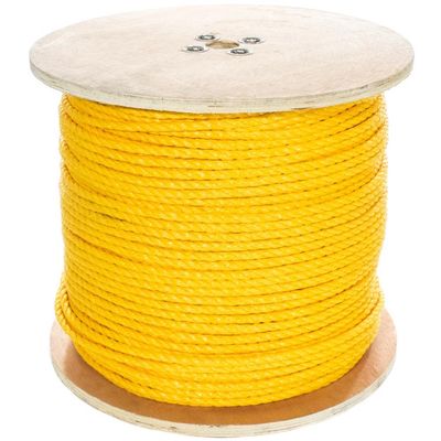 Paracord Planet Three Strand Twisted Polypropylene Rope Indoor and Outdoor Uses (3/4 Inch X 50 Feet, Yellow)