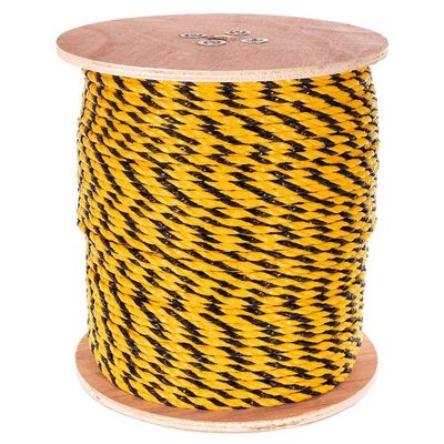 Paracord Planet Three Strand Twisted Polypropylene Rope Indoor and Outdoor Uses (5/16 Inch X 300 Feet, Yellow/Black)