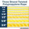 Paracord Planet Three Strand Twisted Polypropylene Rope  Indoor and Outdoor Uses (1/2 Inch X 500 Feet, Black with Orange Tracer) view 2