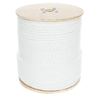 Paracord Planet Three Strand Twisted Polypropylene Rope Indoor and Outdoor Uses (3/8 Inch X 600 Feet, White)