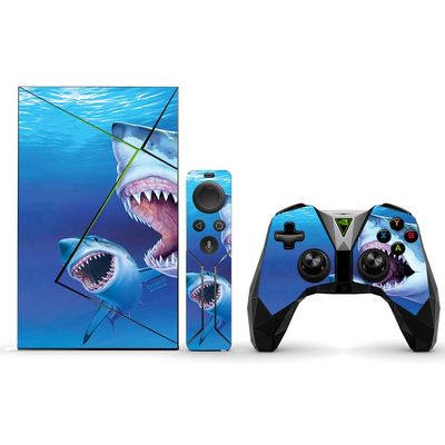 MightySkins Skin Compatible with NVIDIA Shield TV (2017) Pro - Great Whites | Protective, Durable, and Unique Vinyl Decal wrap Cover | Easy to Apply, Remove, and Change Styles | Made in The USA