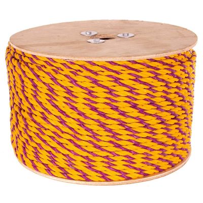Paracord Planet Three Strand Twisted Polypropylene Rope Indoor and Outdoor Uses (5/16 Inch X 500 Feet, Yellow/Magenta)