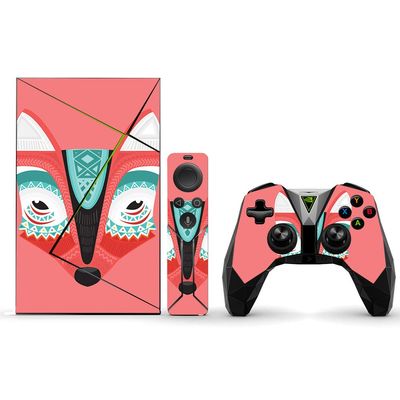 MightySkins Skin Compatible with NVIDIA Shield TV (2017) Pro - Aztec Fox | Protective, Durable, and Unique Vinyl Decal wrap Cover | Easy to Apply, Remove, and Change Styles | Made in The USA