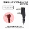 PROMAXPOWER 1.5-Wire Security & Surveillance Clear Acoustic Tube Earpiece Headset with PTT Button Mic Compatible with Kenwood, Baofeng & Retevis Radios H-777, BF-888s, UV-5R, UV-82, RT22, TK-360G view 3