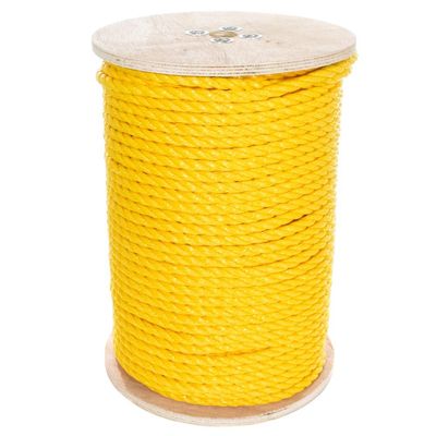 Paracord Planet Three Strand Twisted Polypropylene Rope  Indoor and Outdoor Uses (1/2 Inch X 500 Feet, Yellow)