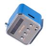 Mini Speaker Digital Music Player, MP3 with FM Radio Portable Audio Player Supports TF/USB 5W Output Compact 5x5cm Design for Travel Home Car Bathroom & Outdoor Use (Blue) view 3