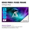 Akia Screens 100 inch Edge Free Fixed Frame Projector Screen 100" Diagonal 16:9 8K 4K Ultra HD 3D Ready CINEWHITE UHD-B Black Projection Screen for Indoor Movie Video Home Theater AK-NB100H1 view 2