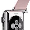 Bandini Replacement Watch Band for Apple Watch 38mm/40mm, Black, Leather, Mat, White Stitching, Fits Series 6, 5, 4, 3, 2, 1 view 3