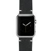 Bandini Replacement Watch Band for Apple Watch 42mm/44mm, Black, Vintage, Leather, Minimal Stitch, Stainless Steel Buckle, Fits Series 6, 5, 4, 3, 2, 1 view 2