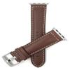 Bandini Replacement Watch Band for Apple Watch 38mm/40mm, Light Brown, Extra Long (XL), Leather, Mat, White Stitching, Fits Series 6, 5, 4, 3, 2, 1 view 1
