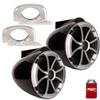 Wet Sounds ICON8 Black 8" Tower Speakers with Mini Fixed Clamps - Fits 1" to 1 7/8" Pipe view 1