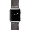Bandini Replacement Watch Band for Apple Watch 42mm/44mm, Brown, Leather, Mat Finish, White Stitching, Stainless Steel Buckle, Fits Series 6, 5, 4, 3, 2, 1 view 2