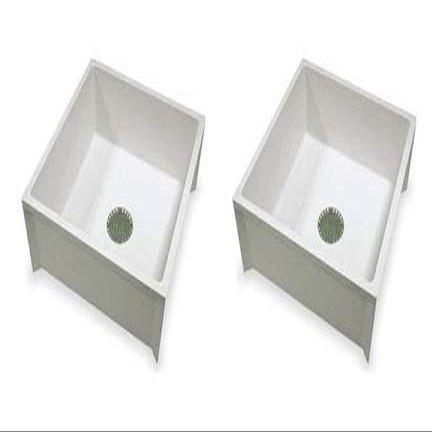 Mustee 63M Durastone Material Mop Sink, White (2-(Pack))