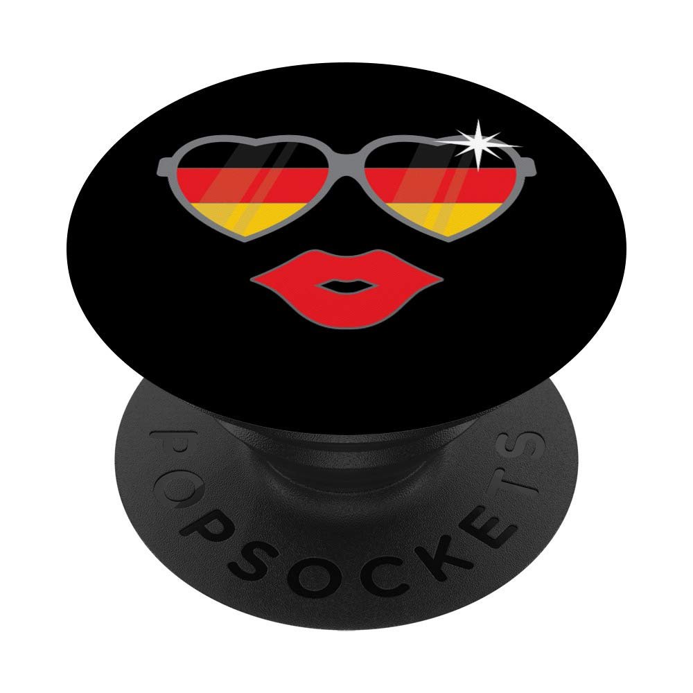 German Flag Heart Sunglasses Lips Germany Colors