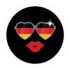 German Flag Heart Sunglasses Lips Germany Colors view 3