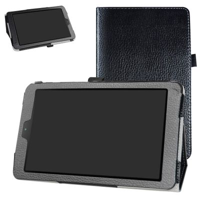 Galaxy Tab A 8.0 2018 Case,Bige PU Leather Folio 2-Folding Stand Cover for Samsung Galaxy Tab A 8.0 2018 Model SM-T387 Verizon/Sprint Tablet (Not fit Tab 8.0 T380 and Other Older Model),Black