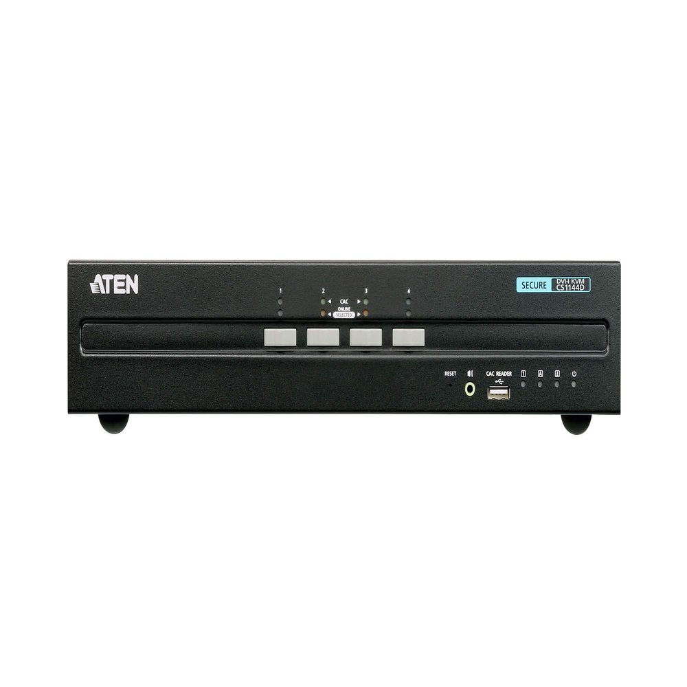 Aten 4-Port USB DVI Dual Display Secure KVM Switch, CS1144D-AT-G (Dual Display Secure KVM Switch)
