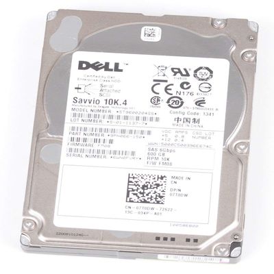07T0DW DELL 600GB 10K 6G SFF SAS HDD (Certified Refurbished)