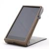 for Astell&Kern A&Futura SE100, Handmade Miter PU Leather Standing Case Cover [Patented A&Futura SE100 Cover] (Ash Brown) view 1
