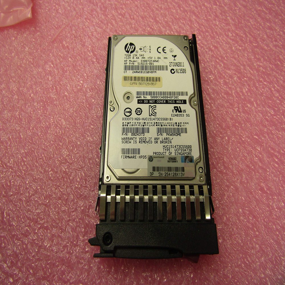 512743-001 HP 72-GB 6G 15K 2.5 DP SAS HDD (Renewed)