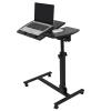 LEMY Folding Multi-Adjustable Rolling Laptop Desk - 360 Swivel - 180 Tiltable - Height Adjustable - Portable Notebook Stand w/Lockable Casters view 1